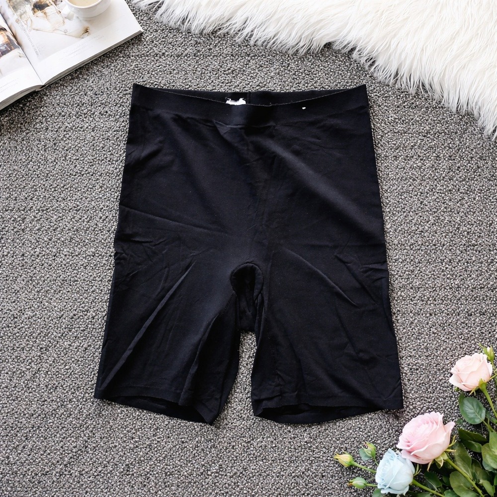Spanx Black Seamless High Waist Shapewear Shorts OS TU One Size Anti-Chafe NEW